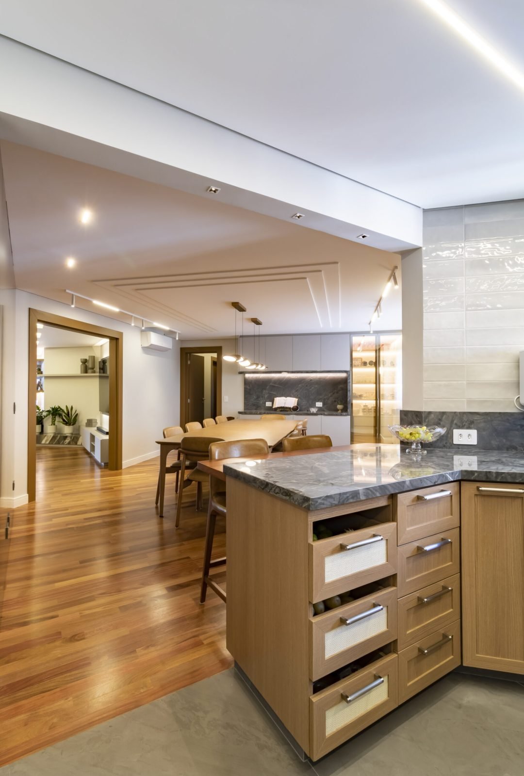 sala de jantar integrada com cozinha design de interiores fotografia de arquitetura